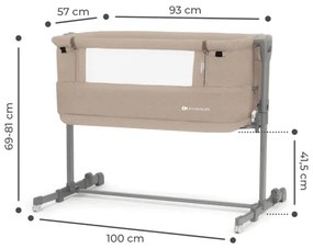 KINDERKRAFT - Culla per bambini NESTE GROW beige