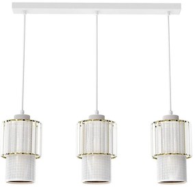 Lampadario a sospensione con filo BLANCO 3xE27/60W/230V bianco