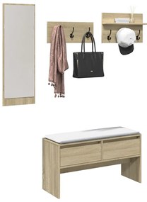 Set Mobili Da Ingresso 4 Pz Rovere Sonoma İn Legno Multistrato /