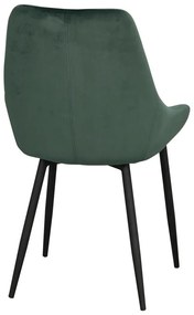 Set di 2 sedie da pranzo in velluto verde scuro Sierra - Rowico