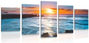 Quadri 5 pezzi – Tramonto romantico