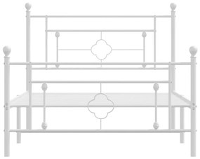 Giroletto con testiera e pediera metallo bianco 107x203 cm