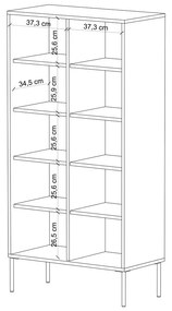 Armadio bianco 80x160 cm Merlin - Skandica