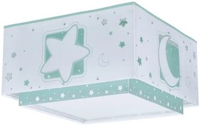 Dalber 63236H - Plafoniera per bambini MOONLIGHT 2xE27/60W/230V verde