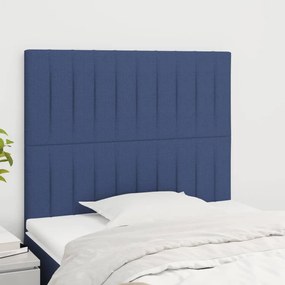 Testiera 2 Pz Blu 80x5x78/88 Cm İn Tessuto /
