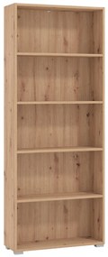 MADDIE - libreria cinque ripiani moderno minimal in legno