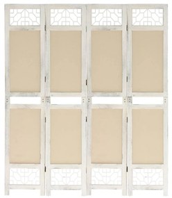 Divisorio A 4 Pannelli Crema 140x165 Cm İn Tessuto /