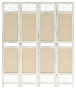 Divisorio A 4 Pannelli Crema 140x165 Cm İn Tessuto /