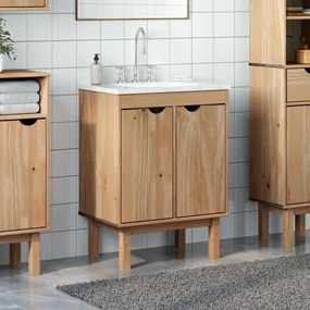 Mobile da bagno otta 59x40x80 cm in legno massello di pino