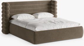 Letto imbottito Mount con contenitore in velluto Salvador – 140x200 cm