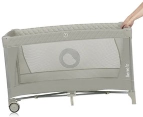 Lionelo - Lettino da viaggio FLOWER Cappuccino