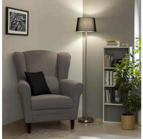 Brilagi - Lampada da terra LED CERIA 1xE27/40W/230V Ø 30 cm nero/cromo opaco