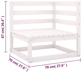 Set Divani da Giardino 6 pz con Cuscini Legno Massello di Pino