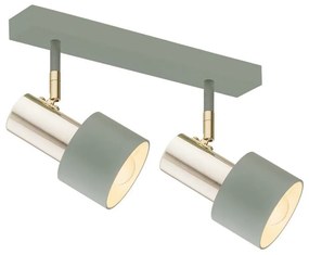 Argon 0926 - Faretto DORIA 2xE27/15W/230V verde/ottone