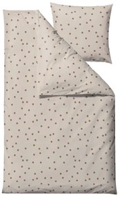 Set copripiumino e federa marrone in raso di cotone per letto singolo 140x200 cm Solaris – Södahl