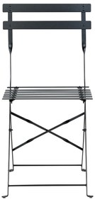 Set da balcone acciaio nero FIORI Beliani