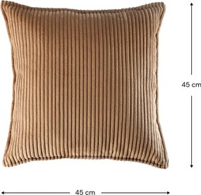 Cuscino per divano da bambini marrone con rivestimento in velluto a coste Block – Wigiwama