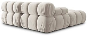 Divano angolare componibile beige (con composizione variabile) con rivestimento in velluto Bellis – Micadoni