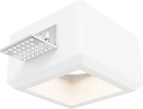 Portafaretto Quadrato 80x80 mm GU10 in Gesso Pitturabile