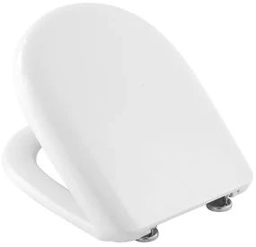 Sedile WC Compatibile VITRA Zentrum - Termoindurente Bianco, Con Ciambella E Cerniere Cromate - Foto 3