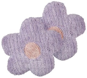Set di 2 cuscini cotone viola 30 x 30 cm SORREL Beliani