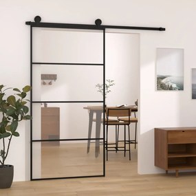 Porta Scorrevole Con Ferramenta 102,5x205cm Vetro Esg Alluminio /