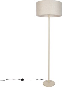 Lampada da terra Japandi Beige con paralume marrone chiaro 50cm - Simplo