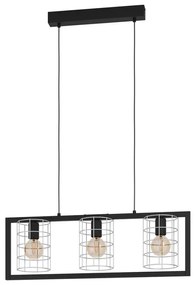 Lampadario Moderno Jubily nero  3x E27 EGLO