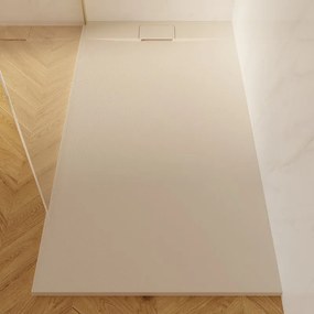 Piatto doccia NEO V2 SENSEA in composito minerale di resina gelificata beige L 90 x L 170 x H 3.2 cm opaco