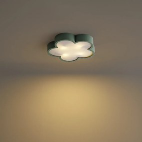 Plafoniera per bambini verde e bianca - Lucille