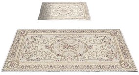 Set di tappetini per il bagno marroni/beige 2 pz 60x100 cm – Foutastic