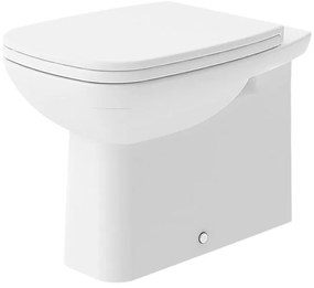 Vaso WC filomuro d-code, sedile escluso P 56 x L 35.5 x H 38.5 cm bianco lucido