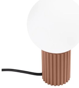 Lampada da tavolo marrone chiaro con paralume in vetro (altezza totale 19 cm) Orbital – Sollux