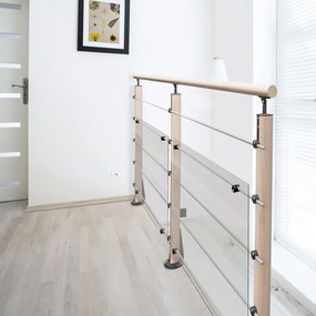 Modulo parapetto BURGER Hesta in legno faggio 12 cm x 103.5 cm x 200 cm