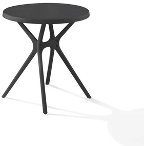 Tavolo da pranzo per giardino Victor NEW GARDEN struttura e superficie in Polipropilene antracite per 2 persone Ø 70 cm