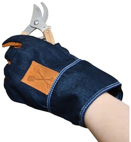 Guanti da giardinaggio blu-arancio Denim - Esschert Design