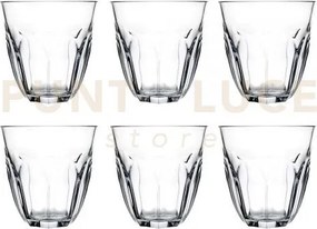 Ankon bicchieri molati set 6 pezzi trasparenti