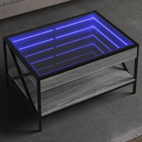 Tavolino Da Salotto Con Led Infinity Grigio Sonoma 70x50x38 Cm /