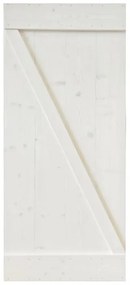 Anta per porta scorrevole esterno muro Horse in legno massello bianco, L 86 x H 215 cm spessore 64 mm, apertura reversibile