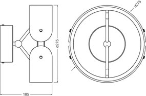 Osram - Applique LED DECOR CURVE LED/20W/230V grigio