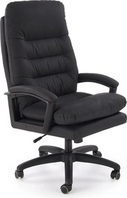 Sedia da ufficio HARBOR in eco-pelle nera – 65x72x112-118 cm