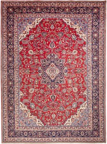 Hamedan Tappeto 370 x 270 Rosso (Iran) Annodato A Mano
