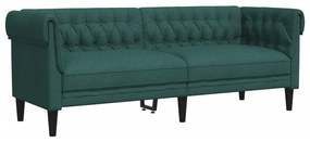 Set di divani 2 pz verde scuro in tessuto