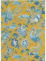 GP & J Baker Carta da parati Chifu - Ochre/ Blue