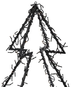 Albero di Natale nero con LED IP44 - Brilli