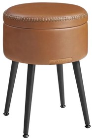 Pouf in pelle CORE colore cognac