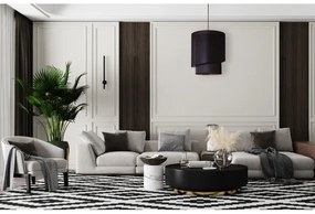 Duolla - Lampadario a sospensione con filo PARIGI 1xE27/15W/230V diametro 40 cm nero/oro