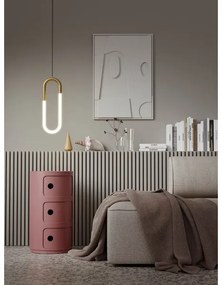 Redo 01-3183 - Lampadario LED a sospensione con filo LATIUM LED/9W/230V ottone