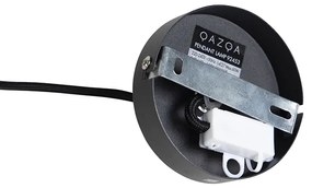 Lampada a sospensione con paralume in velluto pavone con oro 50 cm - Combi