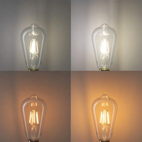 Set di 5 Lampadine LED Smart E27 ST64 4.5W 470 lm 1800-4000K